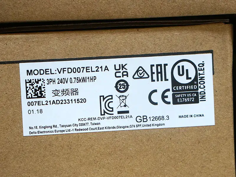 Variateur AC Delta VFD007EL21A