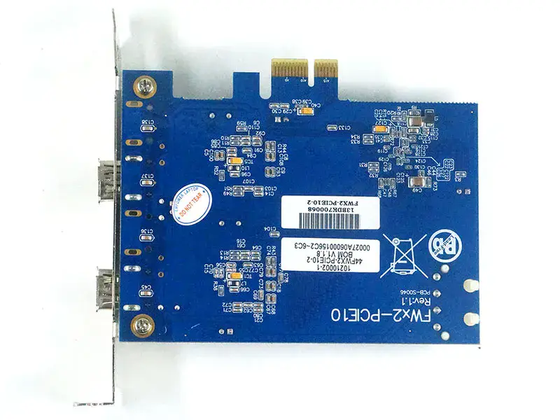 FWX2-PCIE10 Rev : 1.1 FWX2-PCIE10-2 Carte de capture 1394