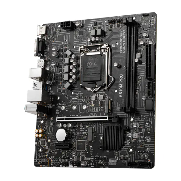 MSI H510M PRO Carte mère PCI-E 4.0 DDR4 64GB SATA III Intel 11TH Gen Micro ATX USB3.2
