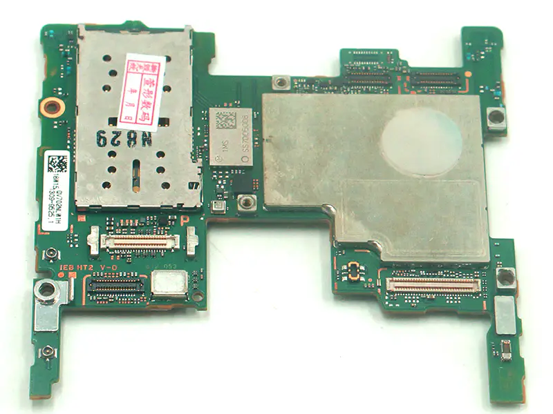 Carte mère Sony XZ2 H8216 : emplacement unique pour carte SIM