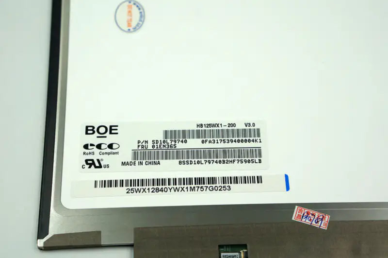 12.5 pouces BOE LCD LP125WH2 TPB1 HB125WX1-100 HB125WX1-200 pour HP EliteBook 820 écran LCD 30pin