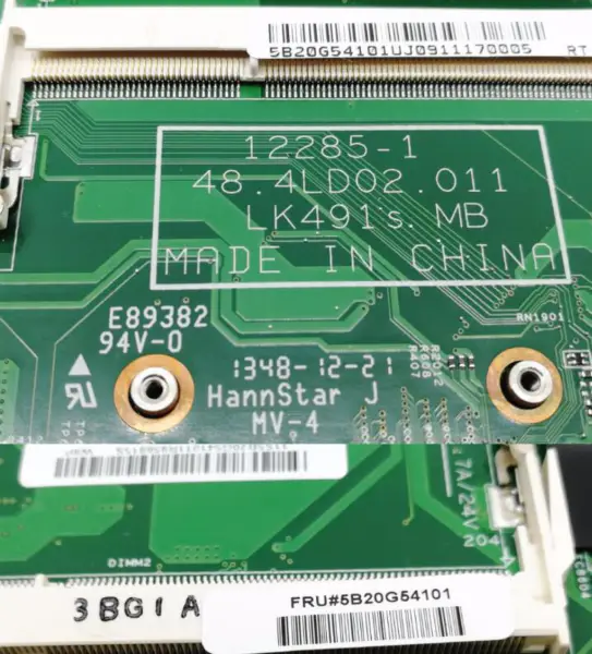 FRU:5B20G54101 Pour Lenovo K4450 K4450A Carte mère pour ordinateur portable avec SR1EF I5-4210U 12285-1 48.4LD02.011 Carte mère 2G
