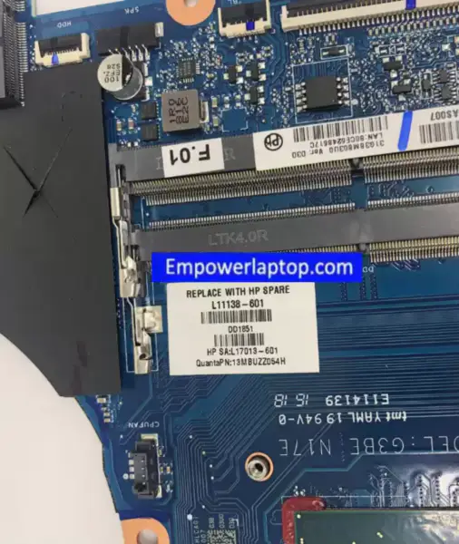 HP TPN-Q195 17-AN 17T-AN G3BE N17E DAG3BAMBAF0 L11138-601 L11138-001 L11138-501 Carte mère