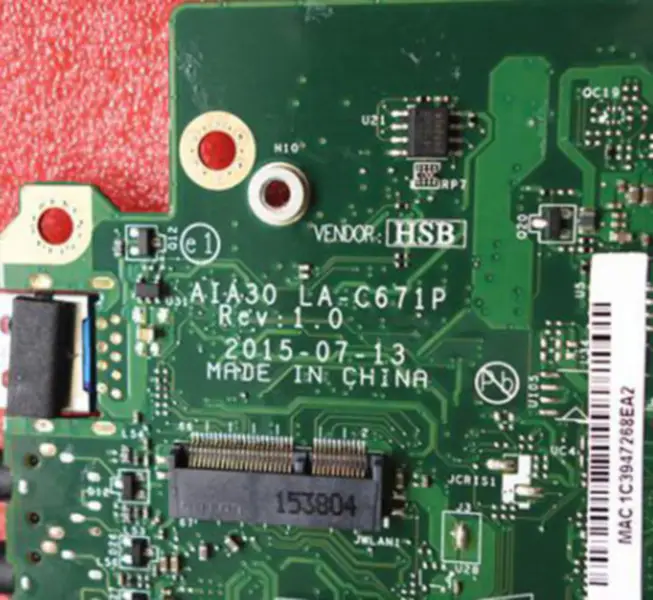 Lenovo S200Z C2000 Carte mère AIO N3700 AIA30 LA-C671P IBSWSC 03T7441 Carte mère