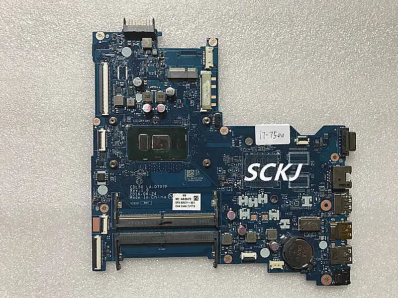 HP 15-AC 15-AY LA-D707P 909211-601 909211-001 Carte mère i7-7500U