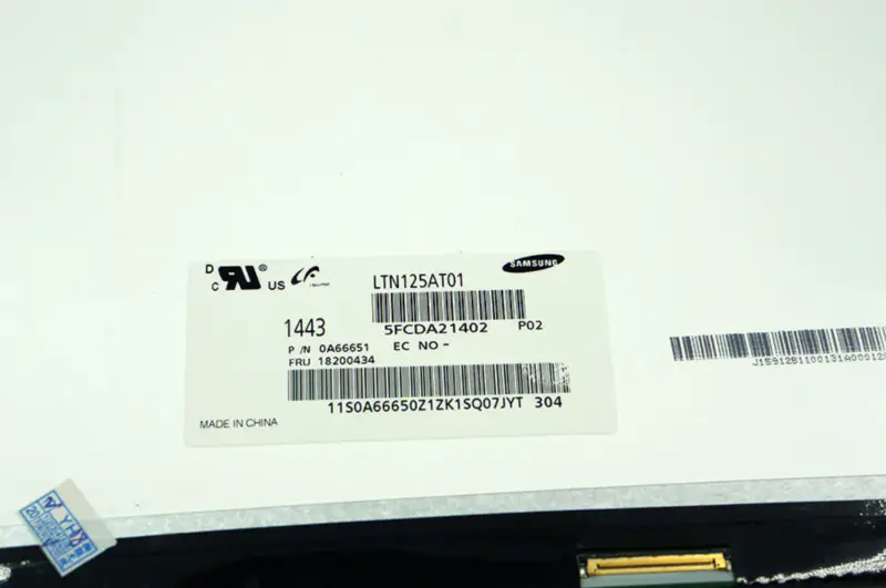 12.5 pouces LTN125AT01 B125XW01 B125XW01 V.0 LP125WH2 TLB1 pour l'écran LCD lenovo U260 U201 X220 X220I