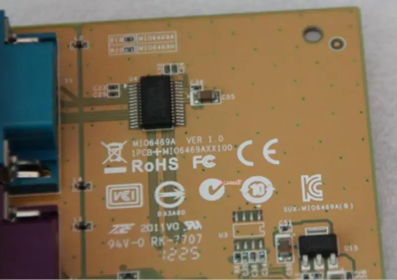 Sunix MIO6469A Serial Parallel PCI-e Card RS232 LPT1 motherboard