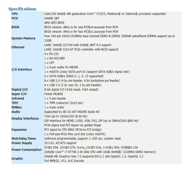 Carte mère industrielle IEI PCIE-Q870-i2-R10 Carte CPU PICMG 1.3 pleine grandeur