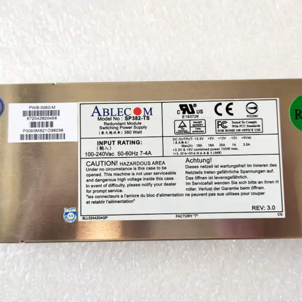 Ablecom PWS-0050-M SP382-TS Alimentation à découpage