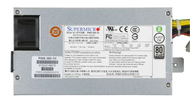 Alimentation Supermicro PWS-350-1H