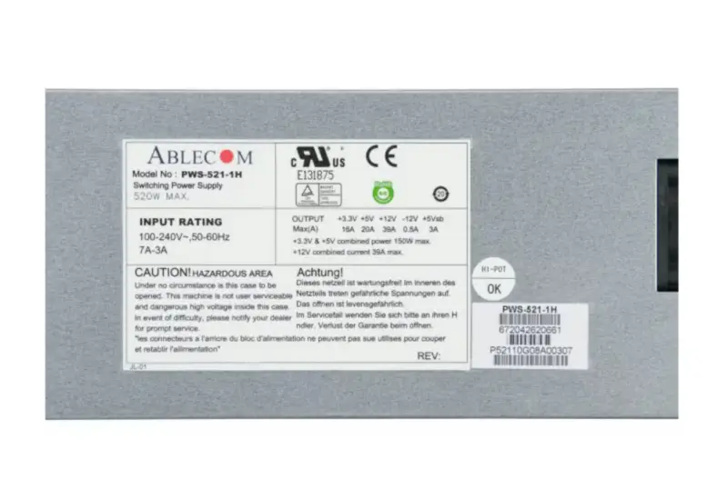 Alimentation Supermicro PWS-521-1H