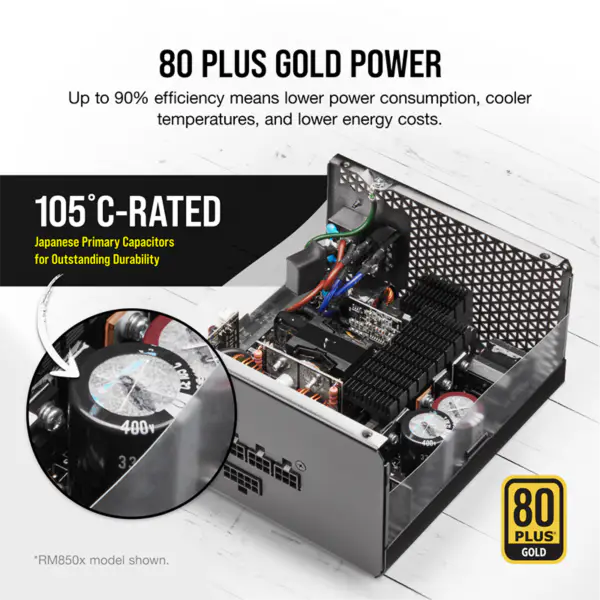 Cors Air Power Supply Units Psu Rm1000x 1000w Gold Full Module Fan Start-stop Intelligent Wake-up Rps0125 Support Rtx 4090