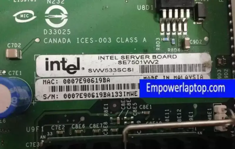 Carte Intel SE7501WV2 dual 320MSCSI avec RAID Sever carte mère