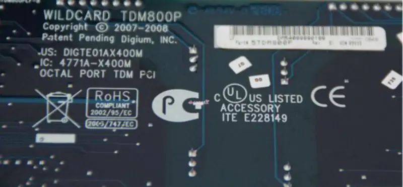 Carte mère Digium TDM800P