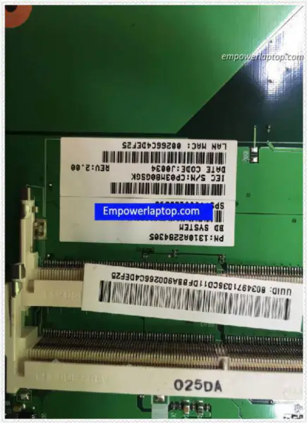 Toshiba L505 V000185590 Carte mère Satellite L505
