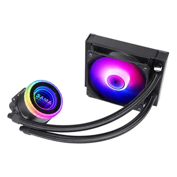 Ventilateur à lumière Led pour refroidisseur d'eau de processeur liquide