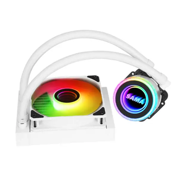 Ventilateur à lumière Led pour refroidisseur d'eau de processeur liquide