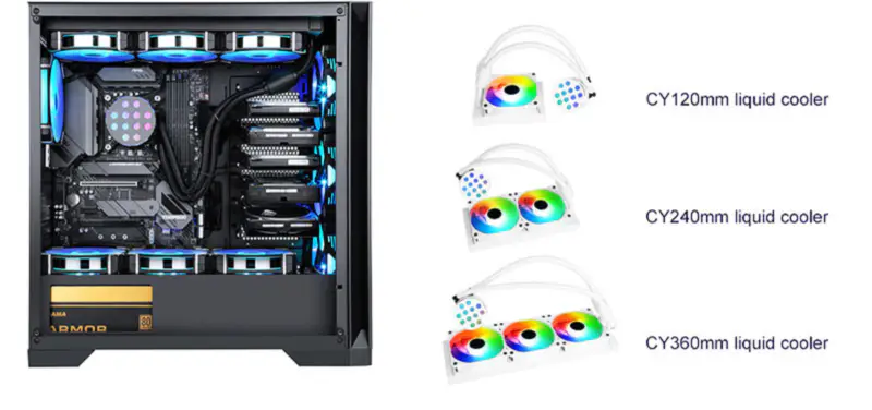 Sama 120mm Radiateur Rainbow Pc Para Cpu Rgb Liquid Cooler Block Computer Cpu Water Coolers And Cooling Fan Systems For Pc Cpu