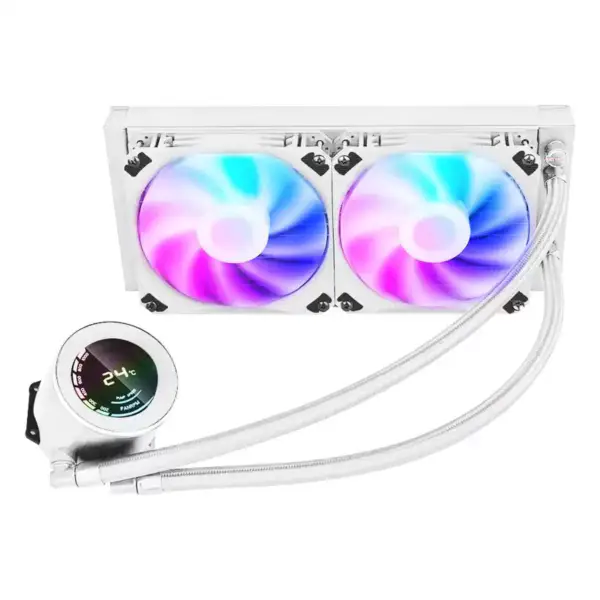 Sama 240mm Aio Cpu Liquid Cooling Water Cooler Kit Pc System Lcd Display