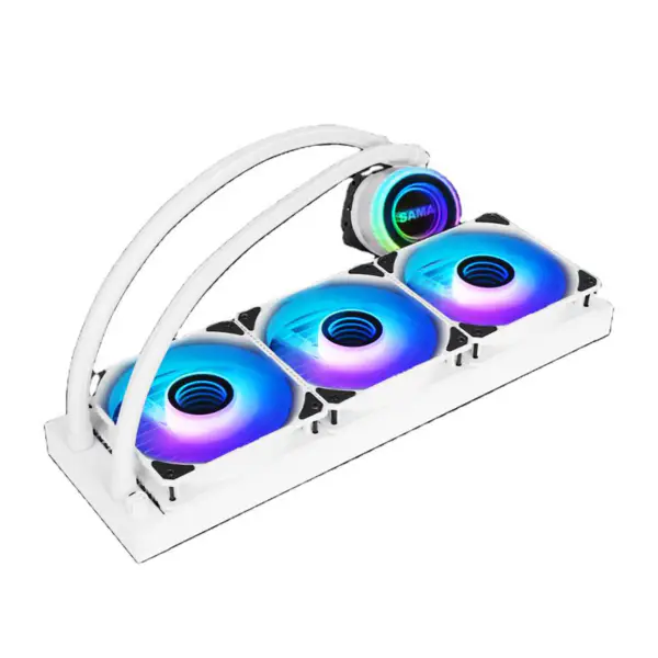 Sama 360mm Radiateur Blanc Haute Efficacité Refroidissement Eau Cpu Pour Boitier Pc