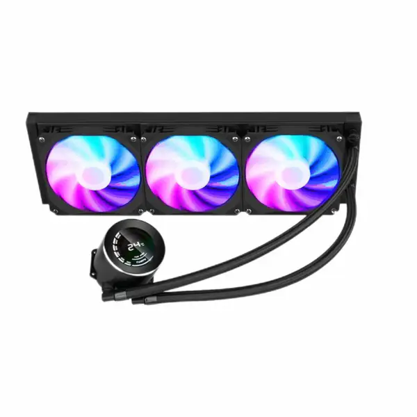 Sama 36cm Aio Cpu Cooler Radiator Copper Display Water Liquid Cooling Pc Cpu Cooler Rgb Glow With Computer Temperature Display