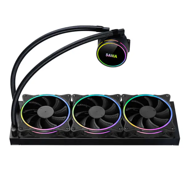 Sama 36cm Aio Cpu Cooler Radiator Copper Water Liquid Cooling Pc Cpu Cooler Rgb Glow