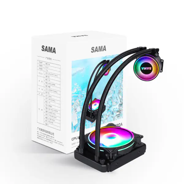 Sama Aio Cpu 120mm Heatsink Liquid Rgb Cooler Cpu Water Cooling Radiator Pc Gaming