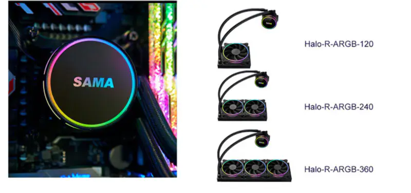 Sama Aio Cpu 240mm Heatsink Liquid Rgb Cooler Cpu Water Cooling Radiator Pc Gaming
