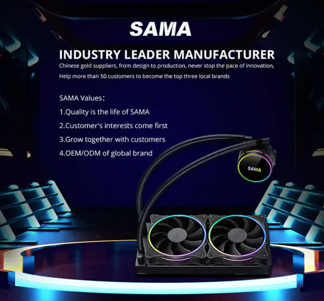Sama Aio Cpu 240mm Heatsink Liquid Rgb Cooler Cpu Water Cooling Radiator Pc Gaming