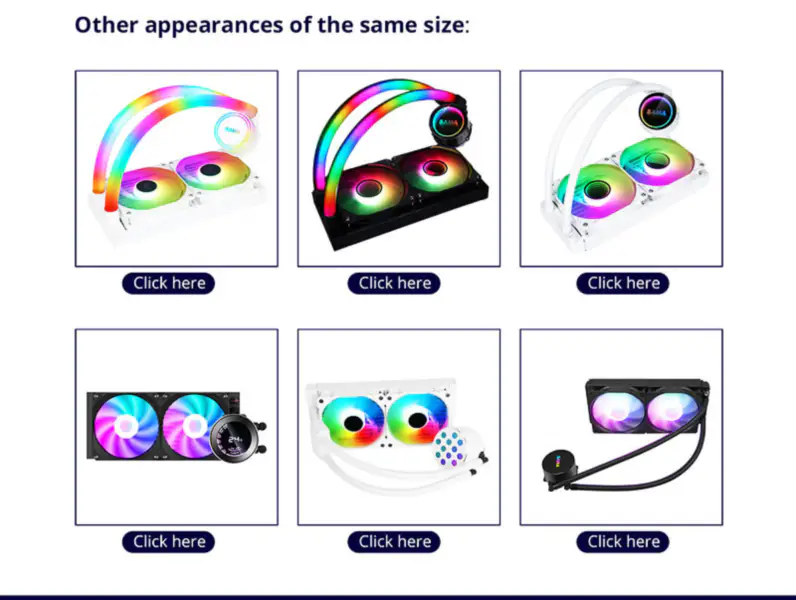 Sama Aio Cpu 240mm Radiateur Blanc Noir Heatsink Liquid Rgb Cooler Cpu Pc Computer Processor Water Cooling Radiator Pc Gaming