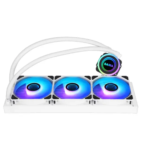 Sama Aio Cpu 360mm Radiateur Blanc Noir Heatsink Liquid Rgb Cooler Cpu Pc Computer Processor Water Cooling Radiator Pc Gaming