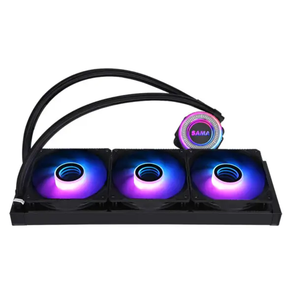 Sama Aio Cpu 360mm Radiateur Blanc Noir Heatsink Liquid Rgb Cooler Cpu Pc Computer Processor Water Cooling Radiator Pc Gaming