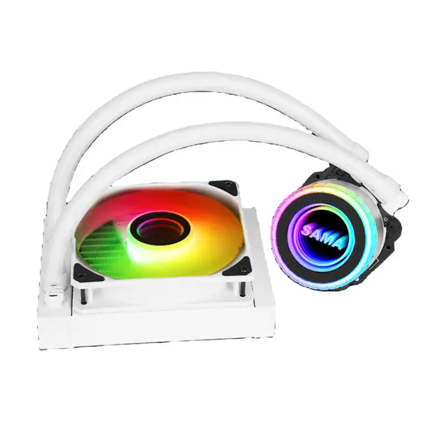 Sama Argb Coloful 120mm Radiateur Blanc Pc Cpu Water Cooler