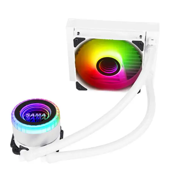 Sama Argb Coloful 120mm Radiateur Blanc Pc Cpu Water Cooler