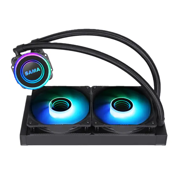 Kit de refroidissement liquide Sama Customizable Amd 240mm Aio Cpu Water Cooler Kit With Infinity Mirror Design