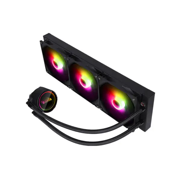 Sama Customizable Cooling Head Logo Cpu Liquid Coolers Pps Aluminum Radiator Cpu Cooling Am5 2500rpm Cpu Coolers