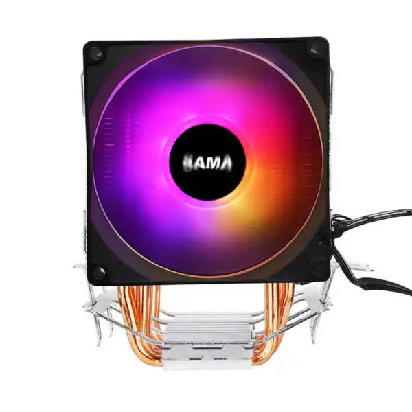 Sama 3 Black Heat Pipes Cpu Air Cooler Laptop Cpu Cooler 35.07cfm Argb Effect Cpu Cooler