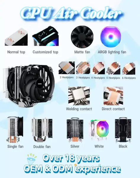 Refroidisseur d'air Sama 120mm avec effets lumineux Argb
