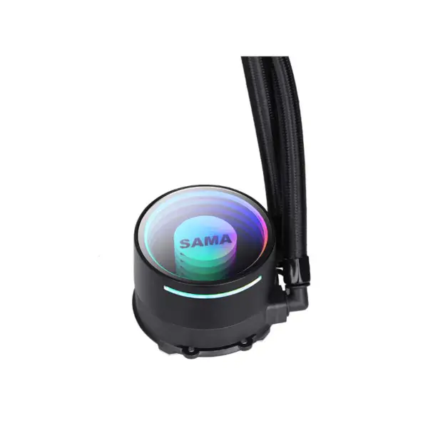 Sama 240 White Infinity Mirror Design Rainbow Addressable Rgb Aio Cpu Water Liquid Cooling Fan Radiator