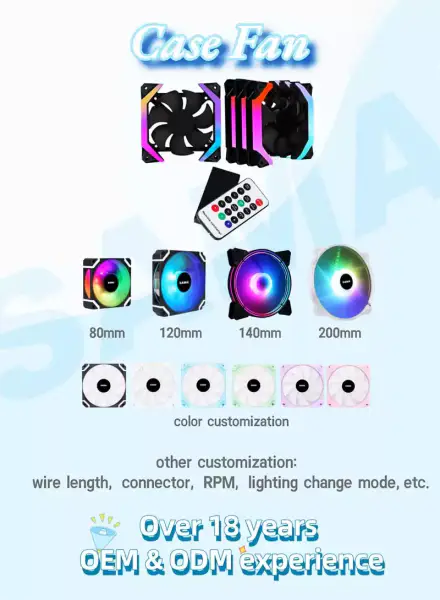Sama Twister Argb Computer Cpu Case Fan 120mm Cpu Cooling Fan For Gaming Case Pc