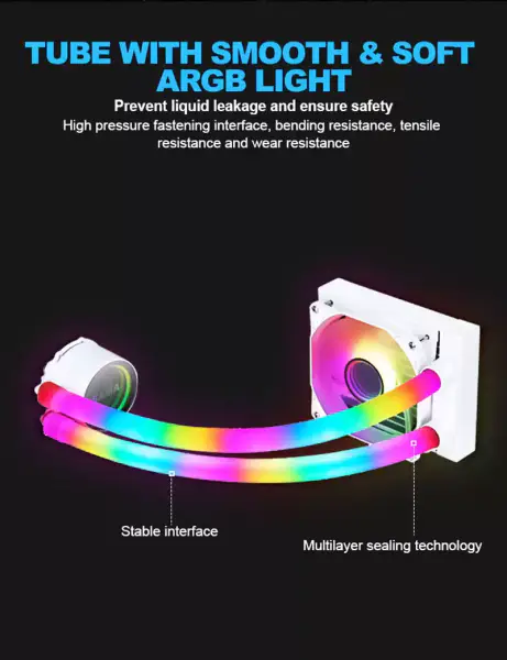 Sama Customized 120mm Rgb Lighting Liquid Aio Cooler Cpu Liquid Cooler Water Cooling Liquid Cooler For Pc