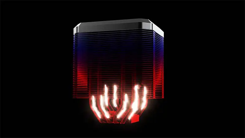 2021 Nouveau Design Alseye Air Cooler Twin-tower With Argb 4 Heatpipes M90 Cooling Cooler