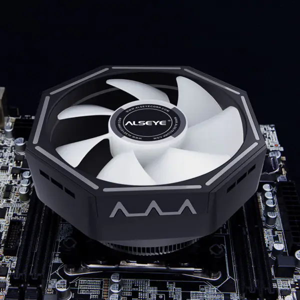 Alseye 120mm Heatsink Rgb Cooling Fan Cpu Cooler 775/115x/1200