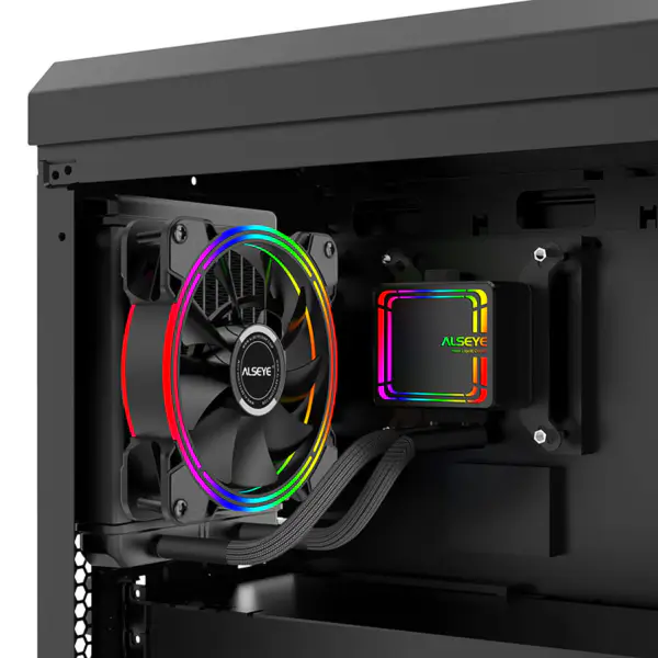 Alseye 120mm Rgb Liquid Cooking Fan For Gaming Computer