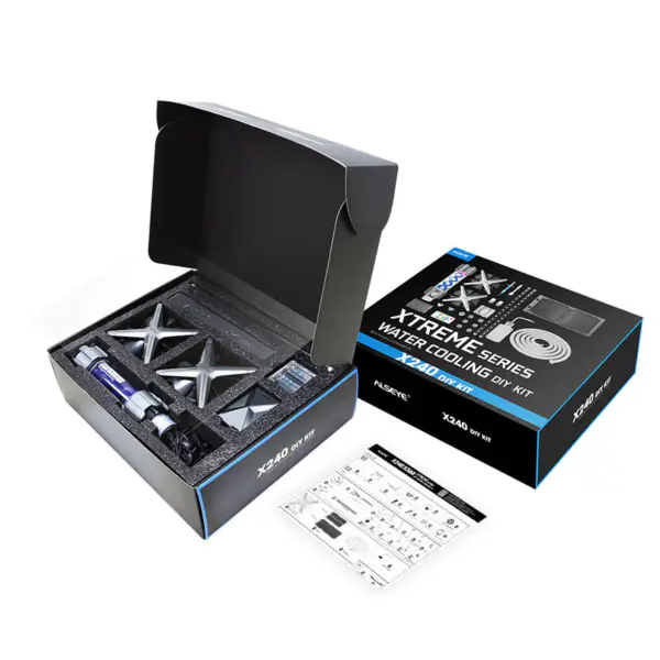 Computer Pc Water Cooling Kit Parts Liquid Cooling Diy 240 Radiator With 2 Pcs Case Fan