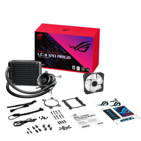 AsUs Rog Strix Lc Ii 120 Argb Integrated Water Cooling Radiator Cpu Asetek Processor Cooling